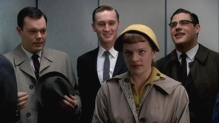 Peggy in elevator