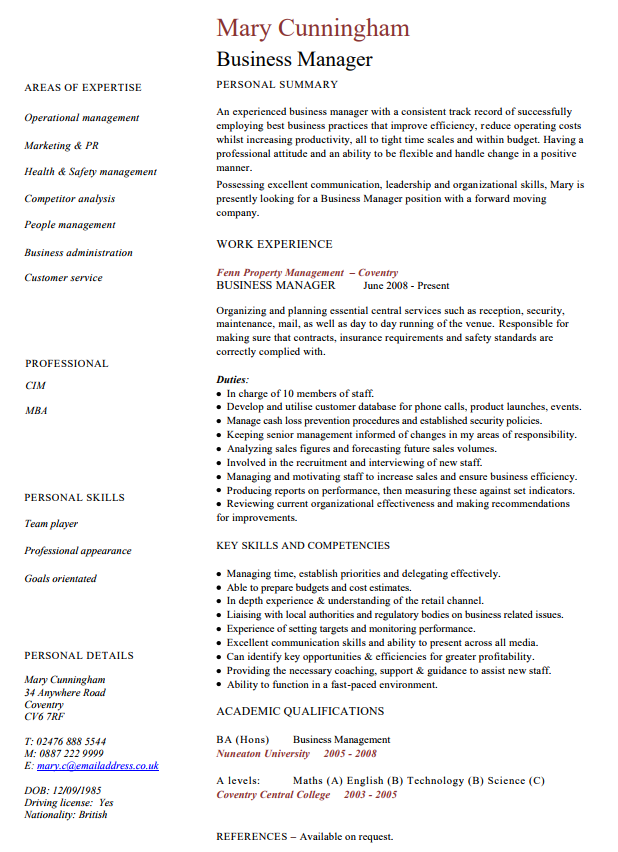 Cio resume examples 2020