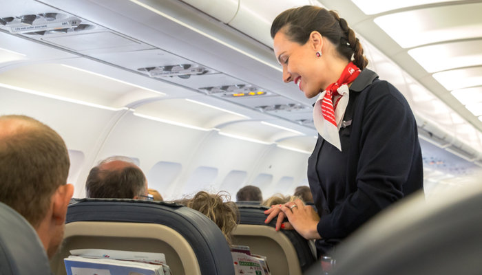 Female flight attendant