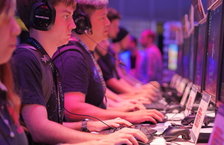 Group of people playing video games