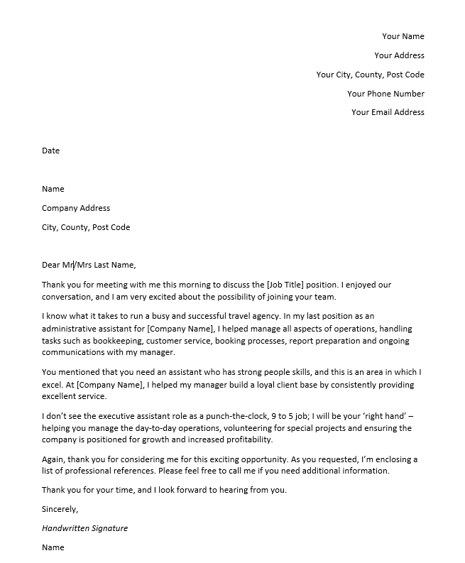 Thank You Letter For An Interview from cdn2.careeraddict.com