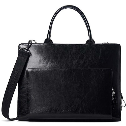 BOSTANTEN Unisex Leather Briefcase