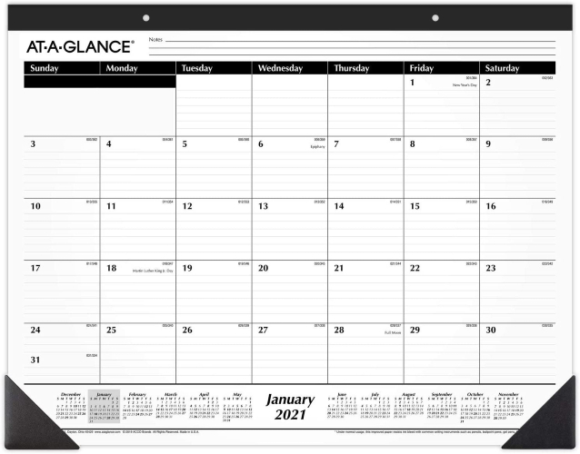 AT-A-GLANCE 2021 Desk Calendar
