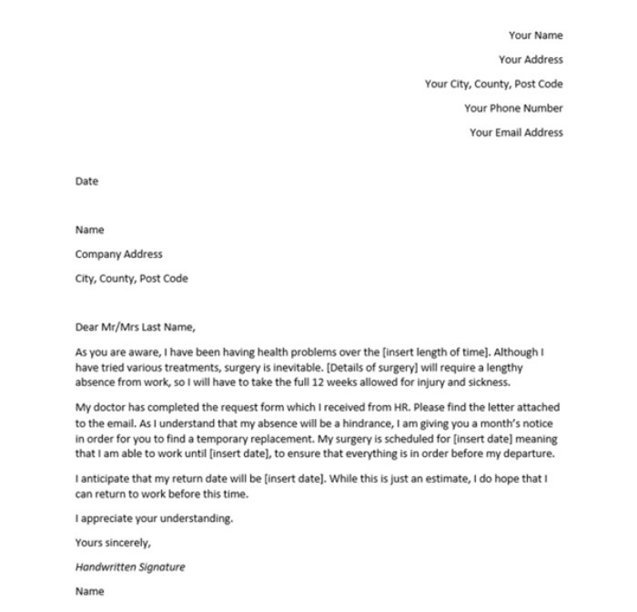 unpaid leave application letter sample