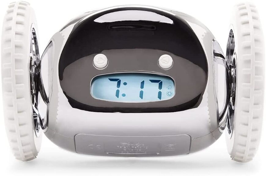 Clocky Alarm Clock On Wheels