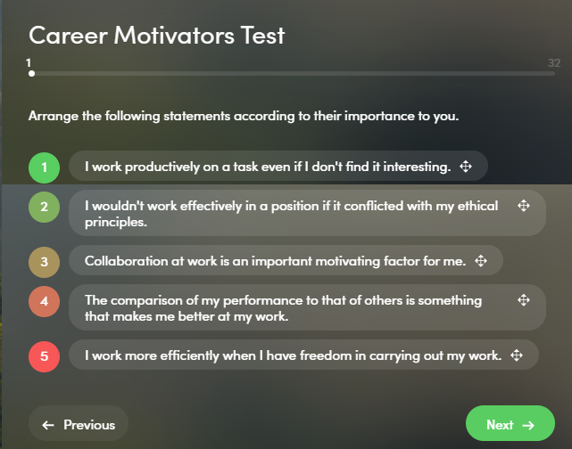 Motivation Test Sample Question