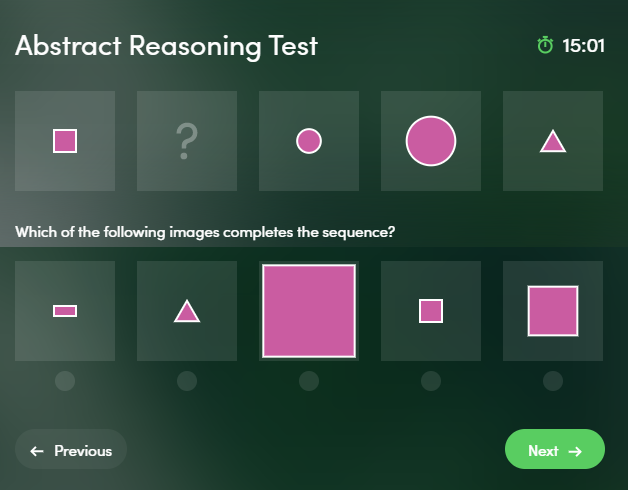 Abstract Reasoning Test Sample