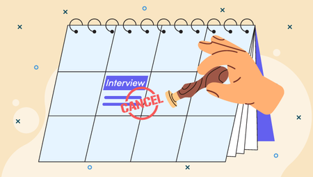 Cancel interview on calendar 