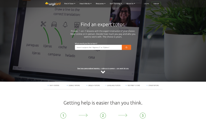 Wyzant - Expert tutoring website to earn extra money