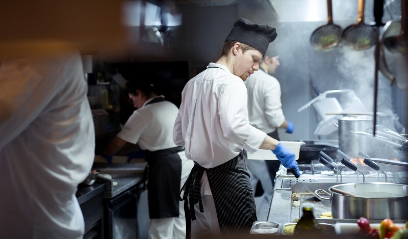 Chef working in tricky environment