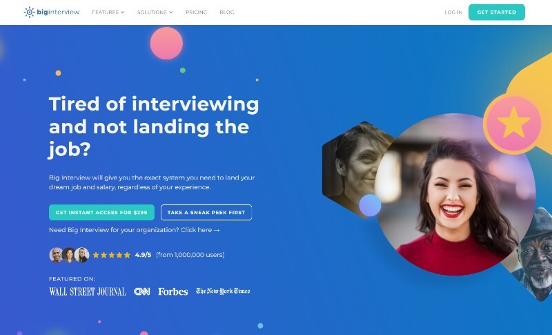 Big Interview career website