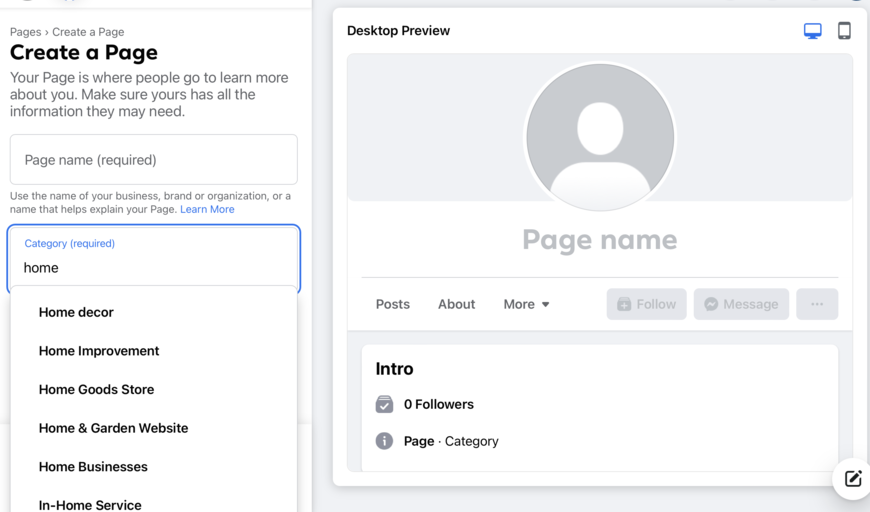 example facebook profile page