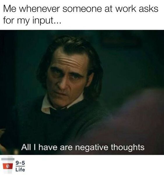 Negative thoughts meme