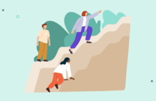 A good mentor guiding mentees