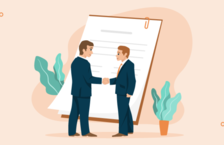 Two men using their negotiation skills and shaking hands