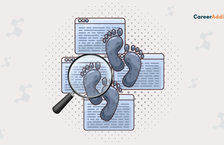magnifying lens on footprints